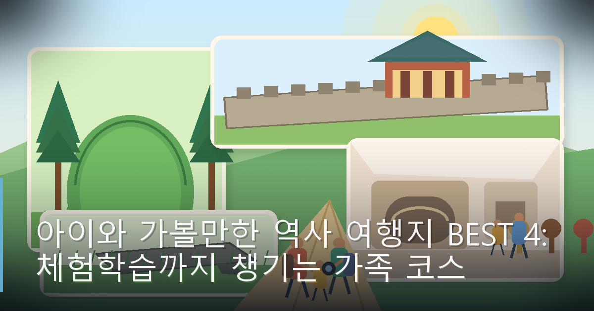 아이와 가볼만한 역사 여행지 BEST 4: 체험학습까지 챙기는 가족 코스